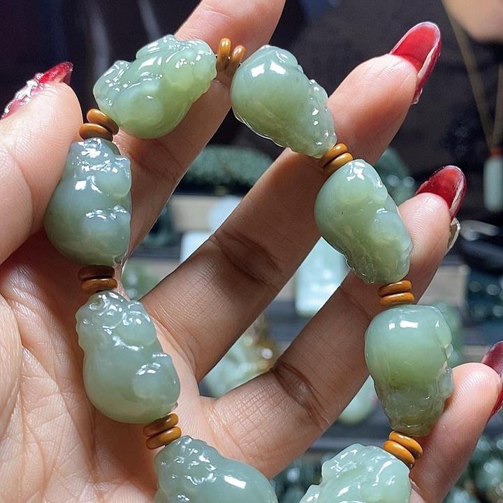 和田玉手串未镶嵌