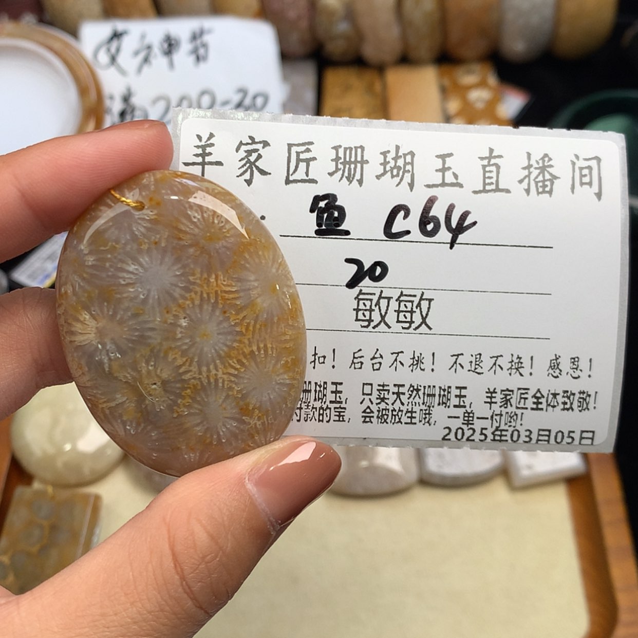 【闪购商品】硅化珊瑚（珊瑚玉）手镯未镶嵌鱼C64