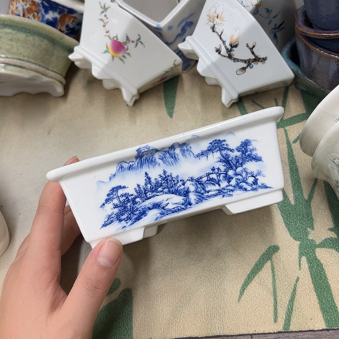 紫砂花盆009号瑕疵18/14/5.5cm