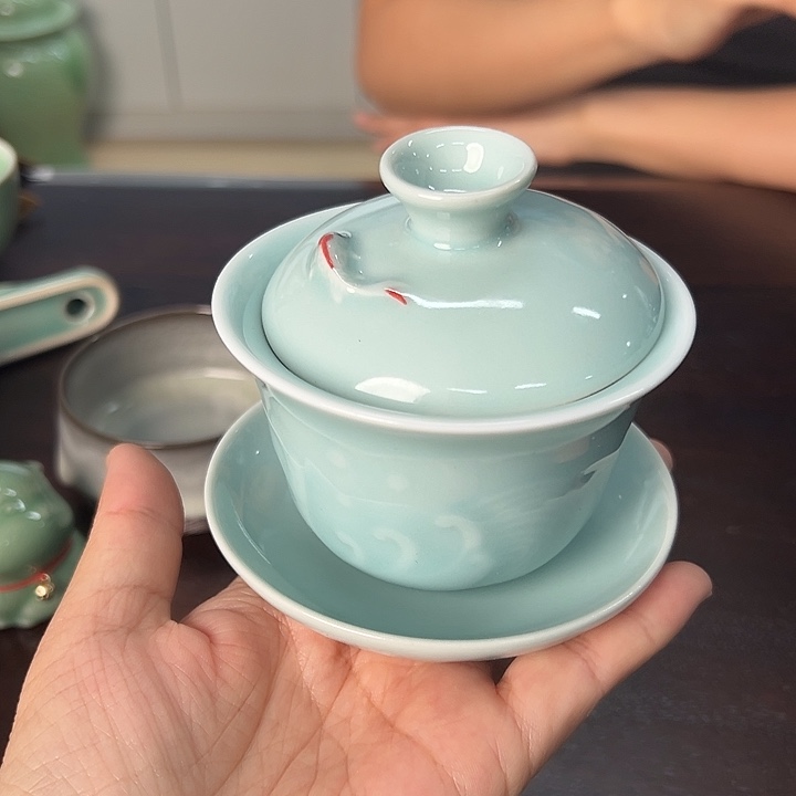 龙泉云间青瓷小米茶器