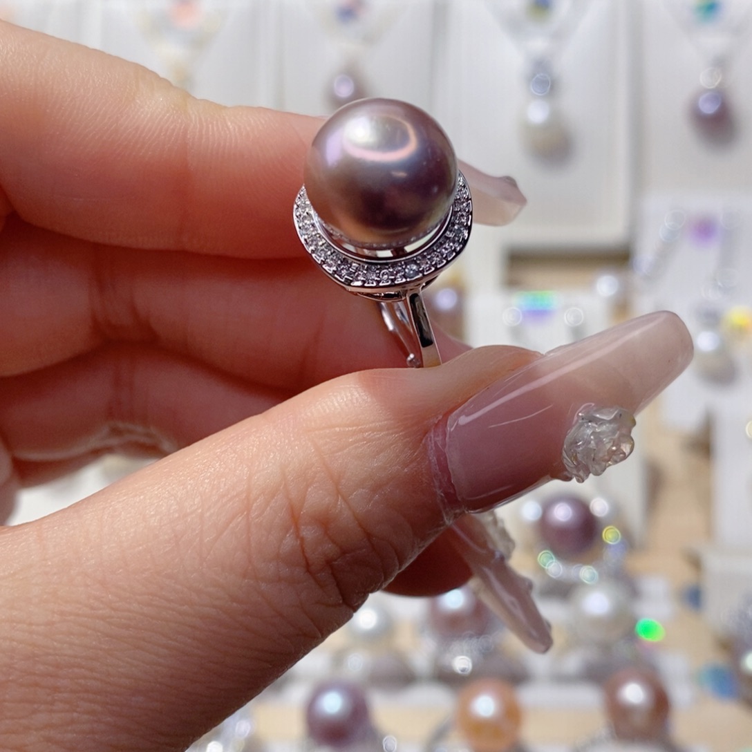 淡水珍珠戒指合金