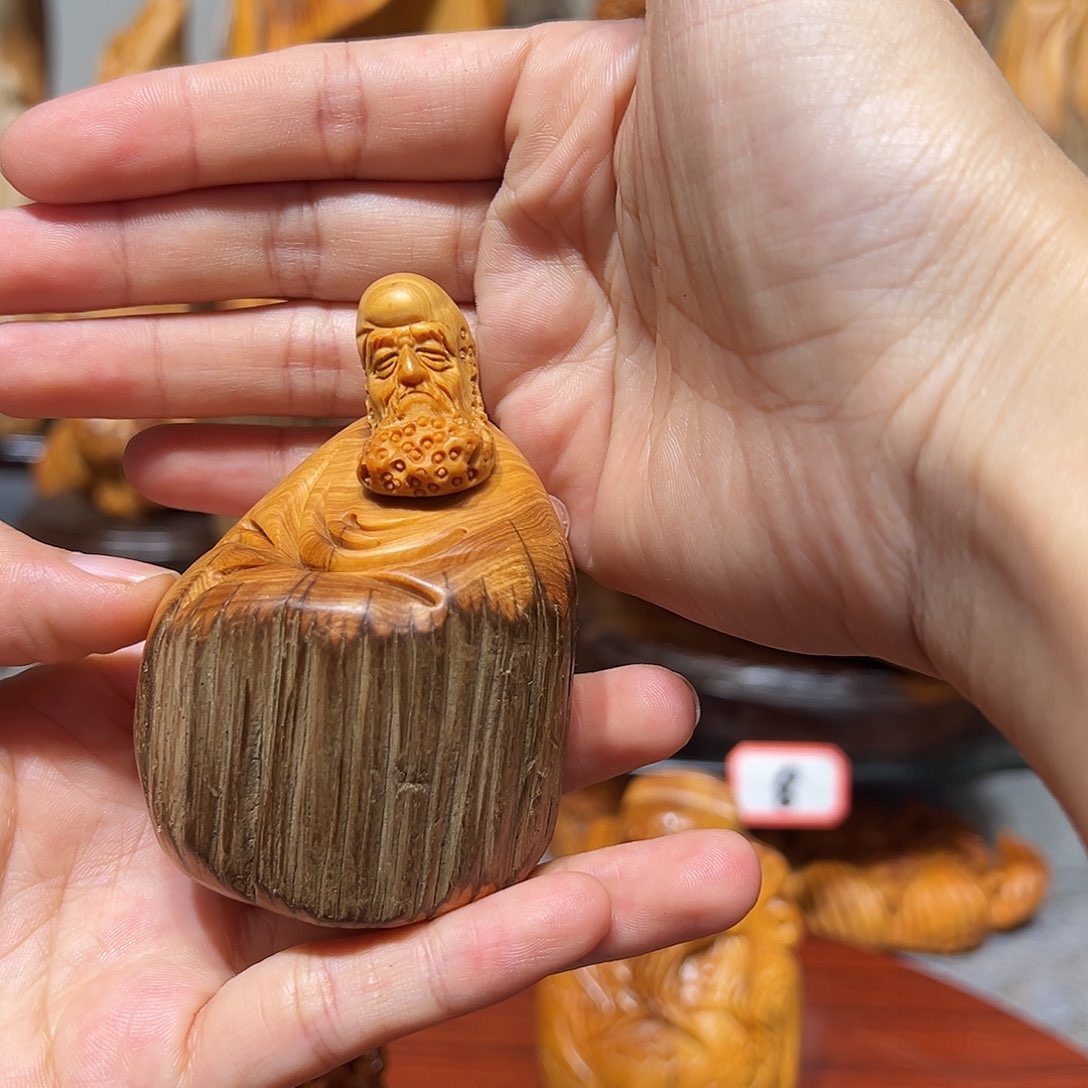 柏木（崖柏）像****@崖柏木手把件摆件