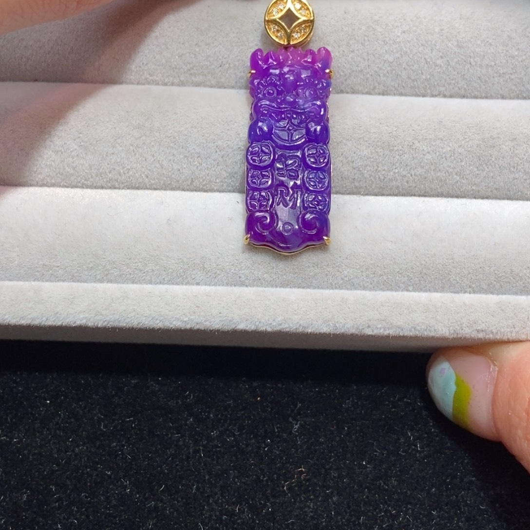 苏纪石（舒俱来）18K金镶嵌吊坠(不含链)