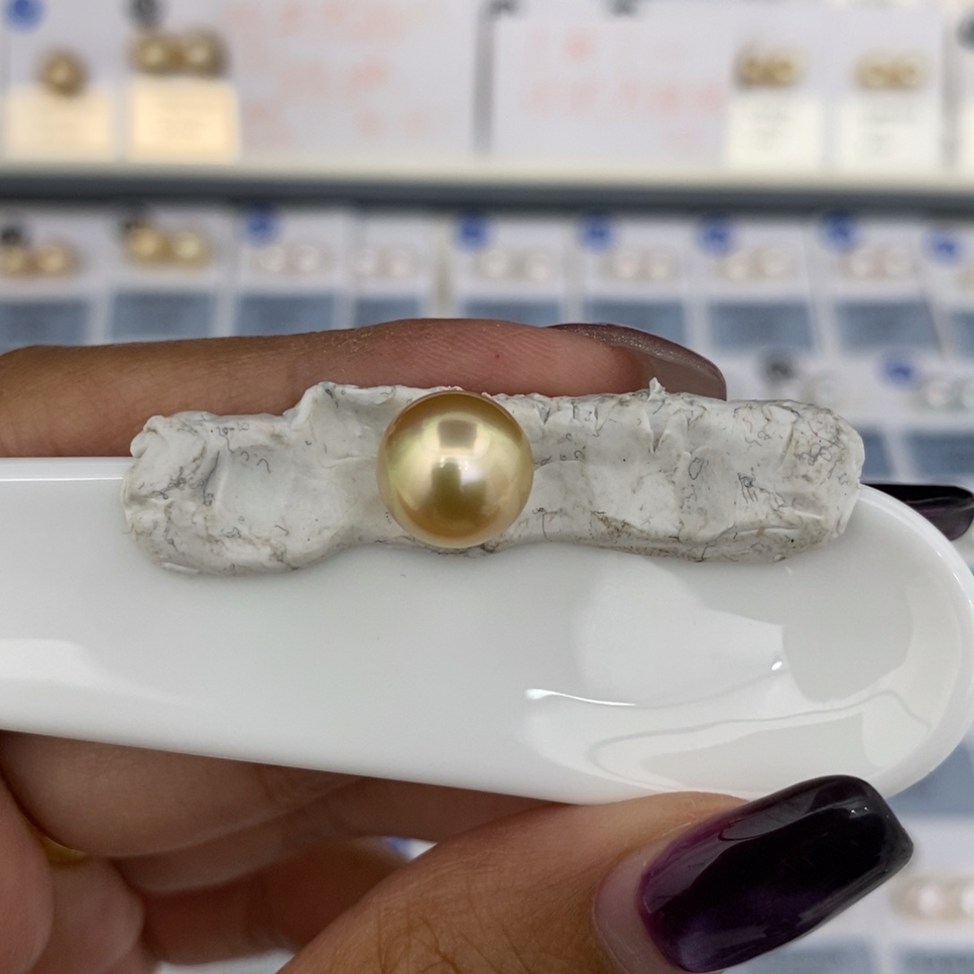 未镶嵌海水珍珠海水南洋金珠10-11mm