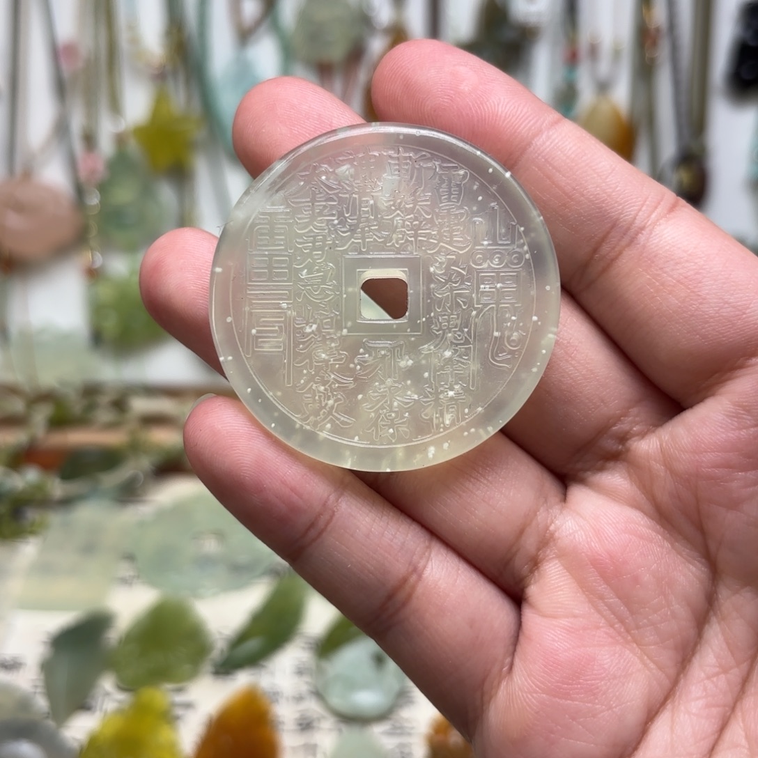 蛇纹石玉合金颈饰