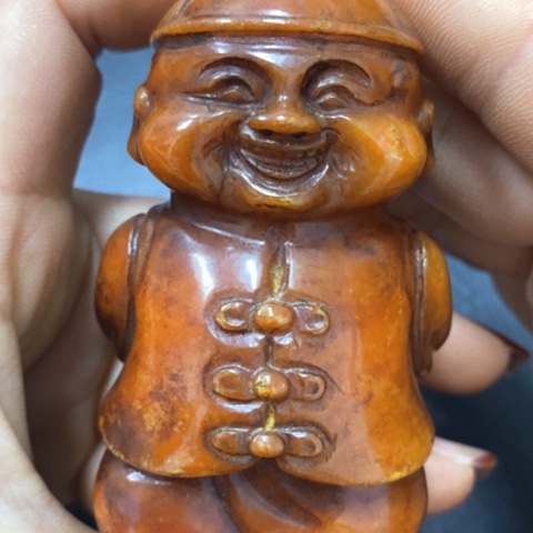 白玉菩提吊坠摆件