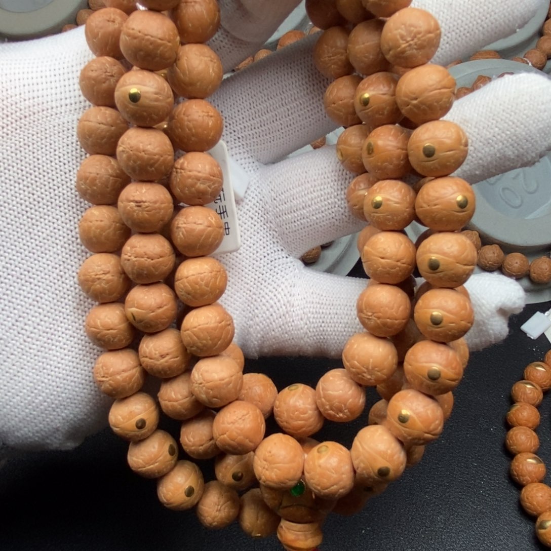 越***祥吊坠凤眼菩提精工镶嵌铜钉11mm110颗高配麒麟眼