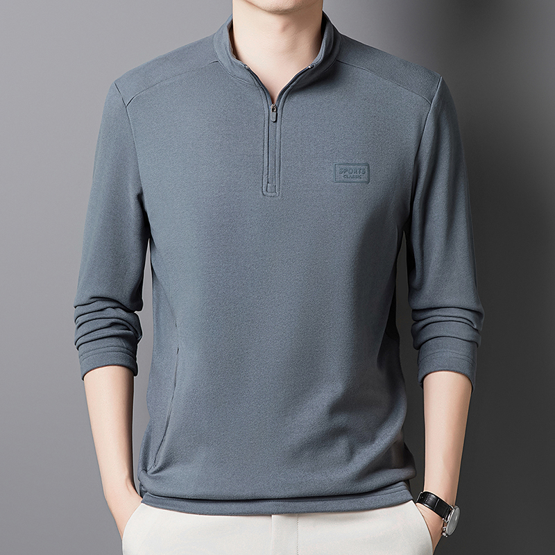 俞兆林2025冬季新款半高领卫衣加绒男士长袖宽松套头上衣潮流百搭