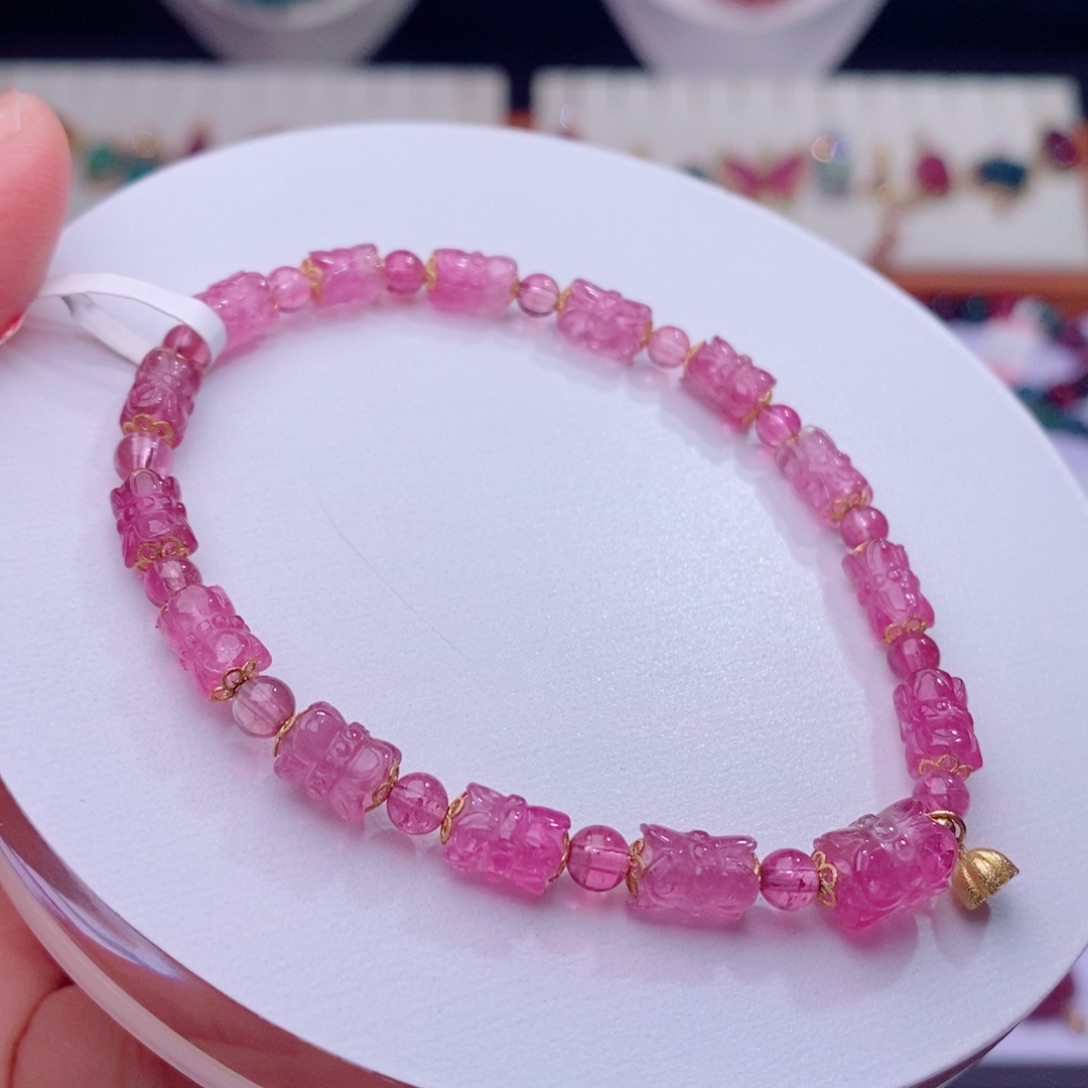 18K金镶嵌手链碧玺d