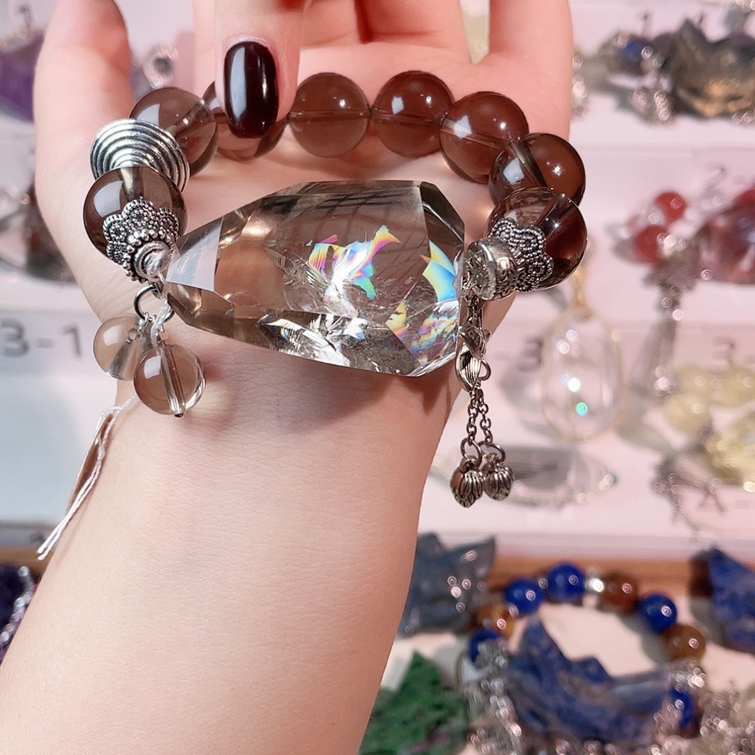 流***豬水晶手链合金尺寸