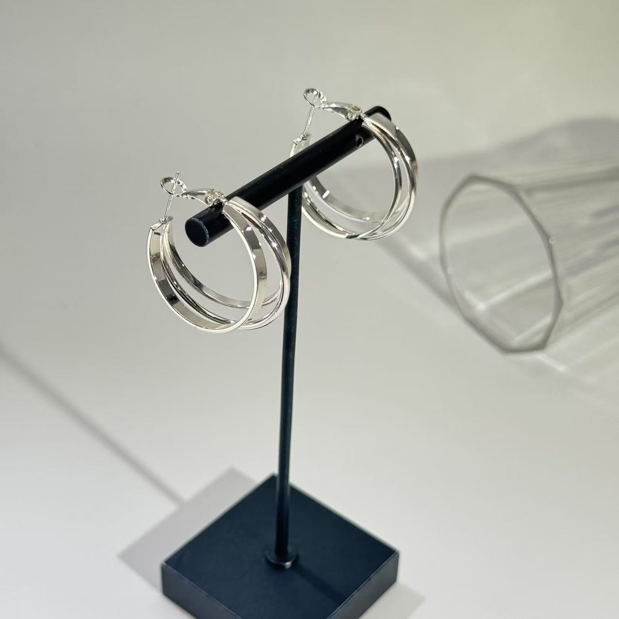 铜合金耳饰 06279小众设计感C形多层个性百搭耳环