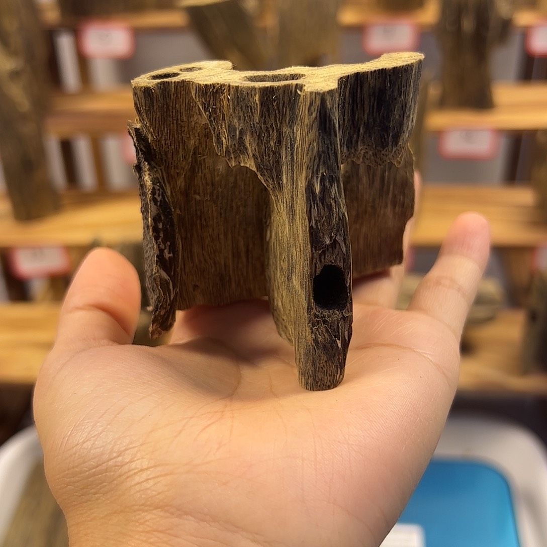 木质黑棋  34克 摆件带点皮油