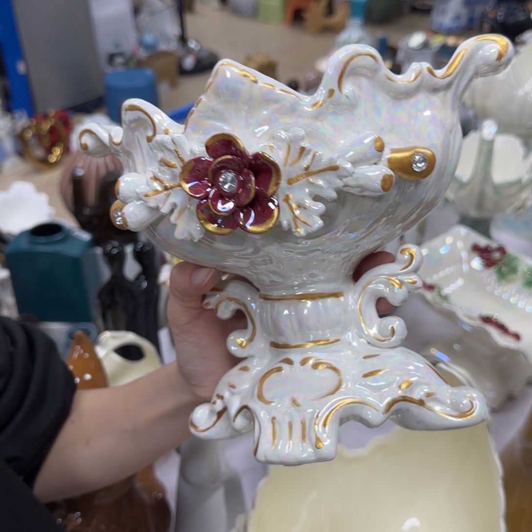 瓷片陶瓷工艺花瓶摆件