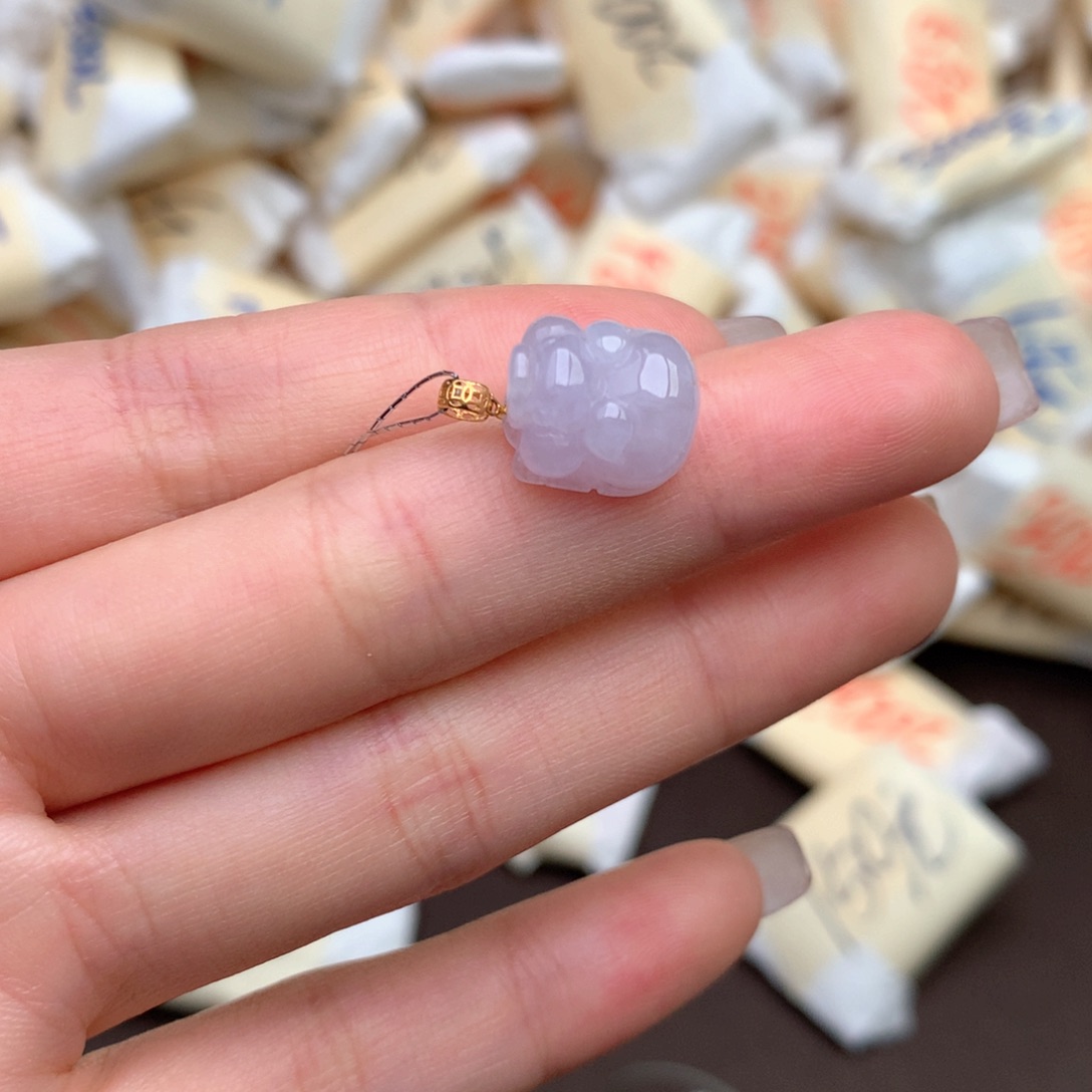 【闪购商品】翡翠挂件18K金镶嵌一