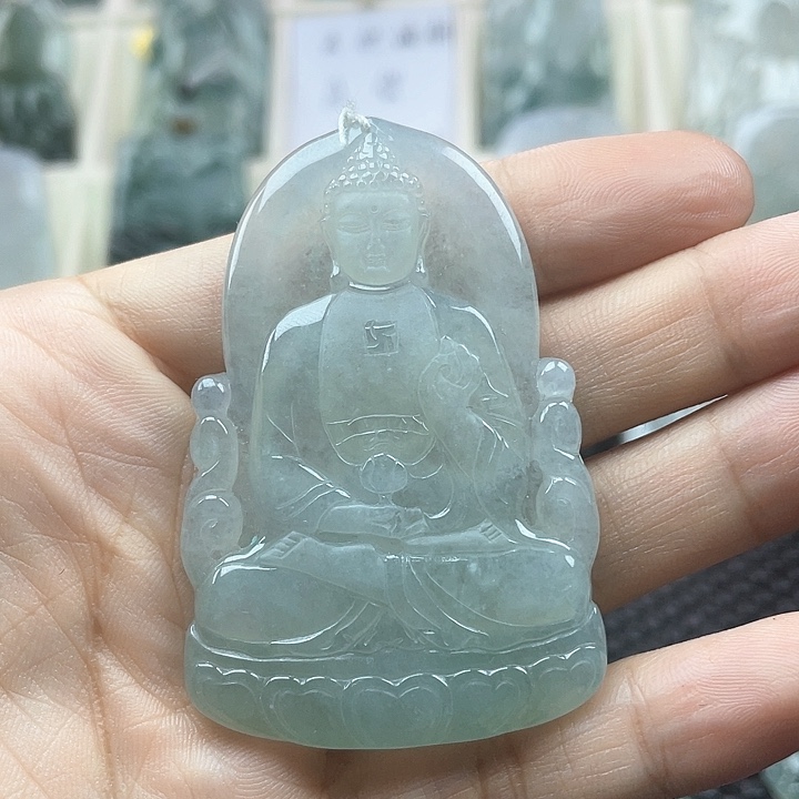 颈饰未镶嵌翡翠天然翡翠阿弥陀佛