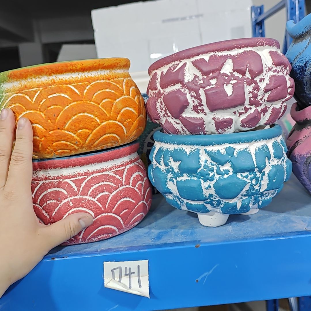 红陶吸水透气的白陶花盆凑满12发货