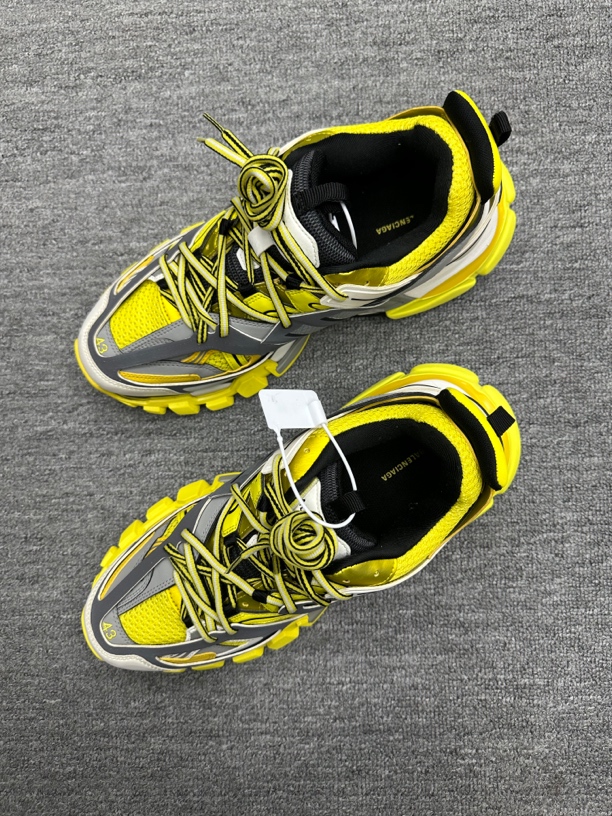 99新 Balenciaga/巴黎世家 43 巴黎世家track老爹鞋 黄灰色