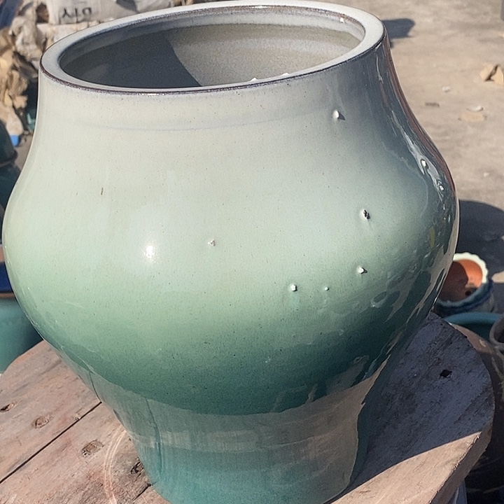 紫砂花盆口20高度31