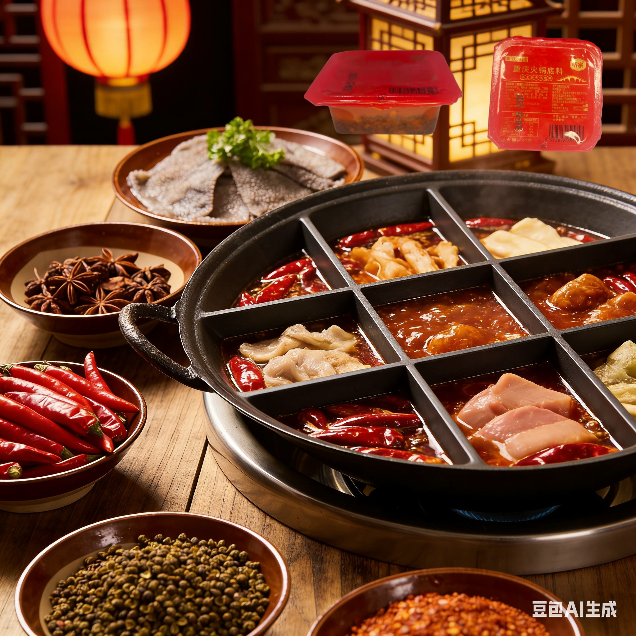 【厂家直销】重庆牛油麻辣火锅底料小块装口感鲜香适合家用