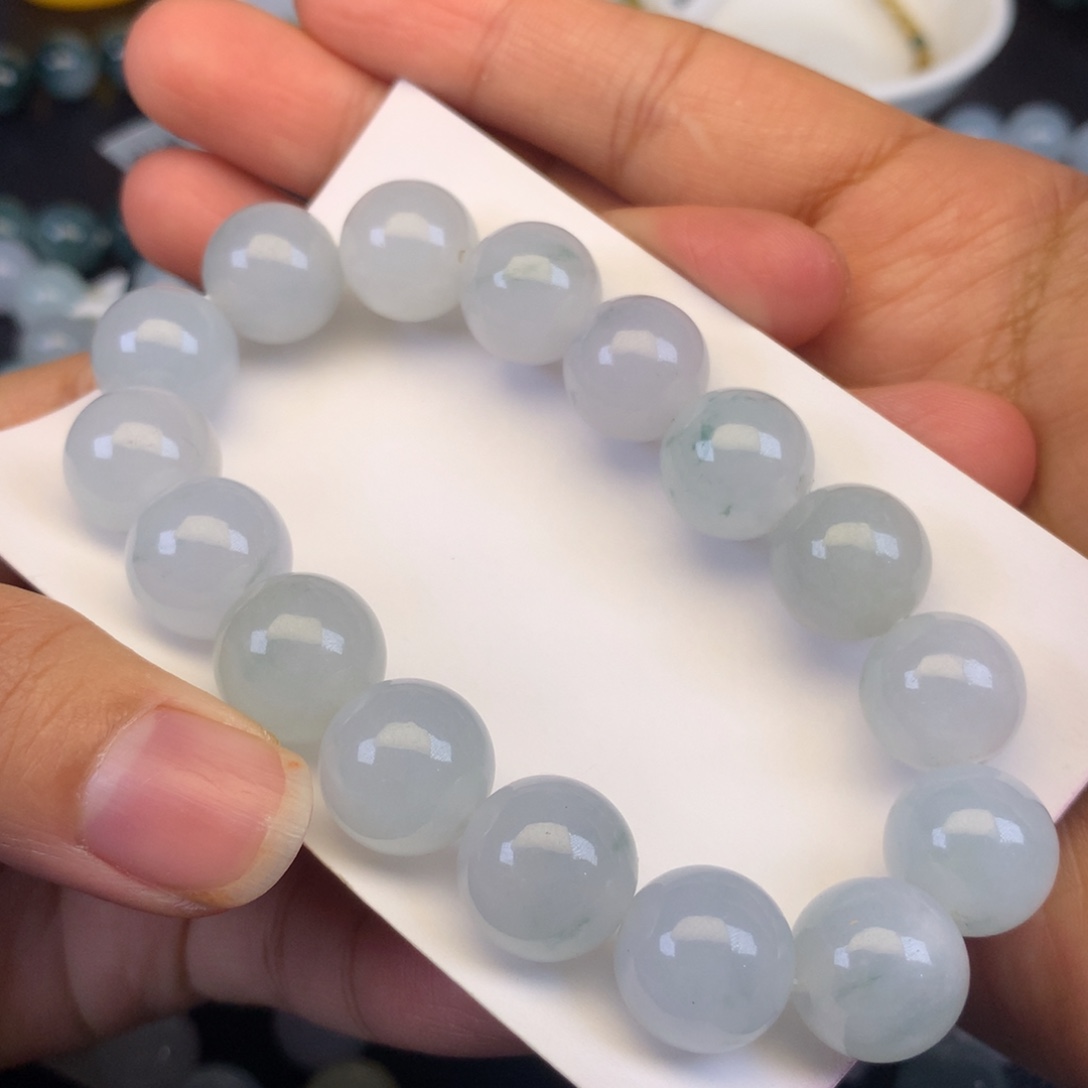 斑***纹翡翠未镶嵌颈饰天然缅甸翡翠A货卡13