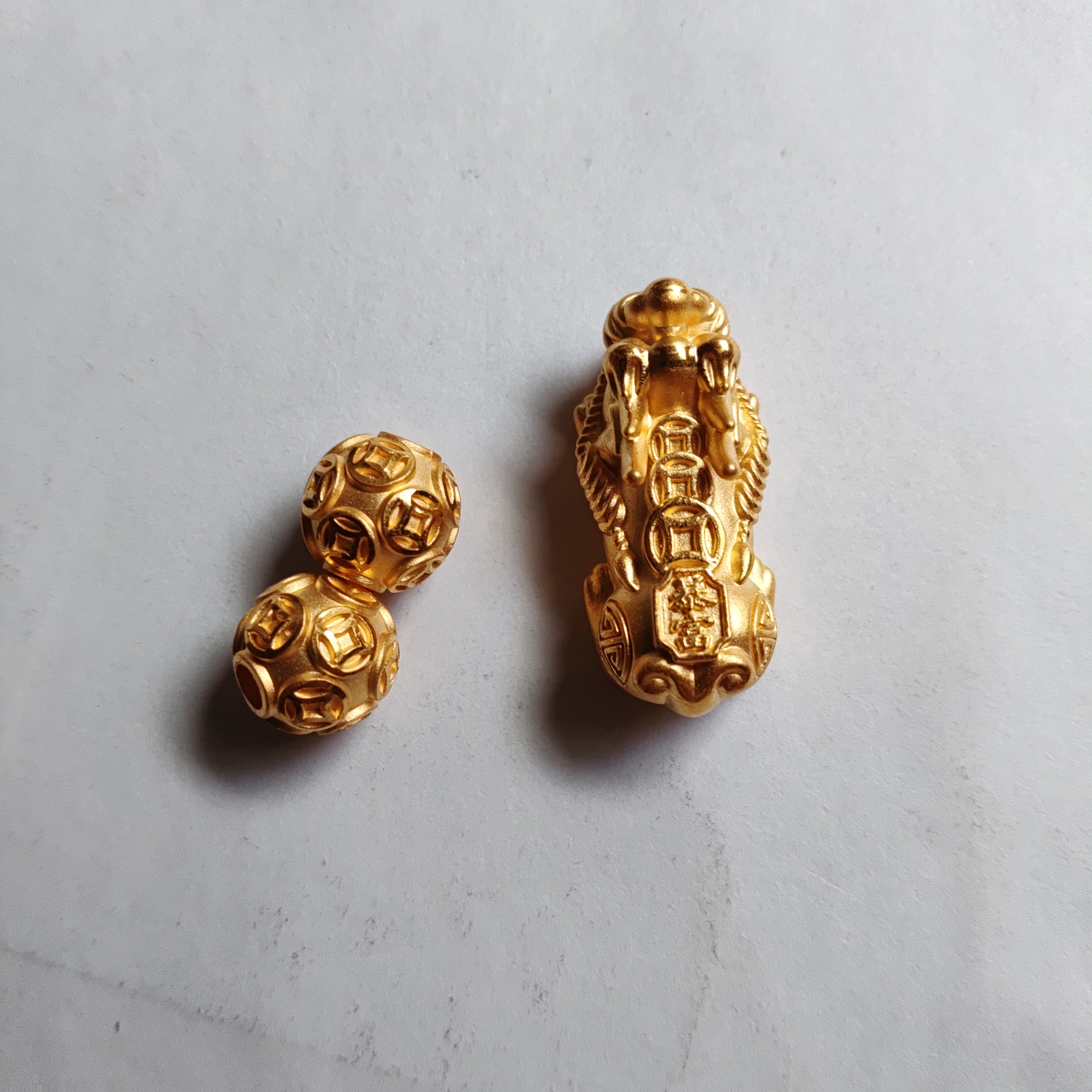 金元宝足金999貔貅珠子首饰
