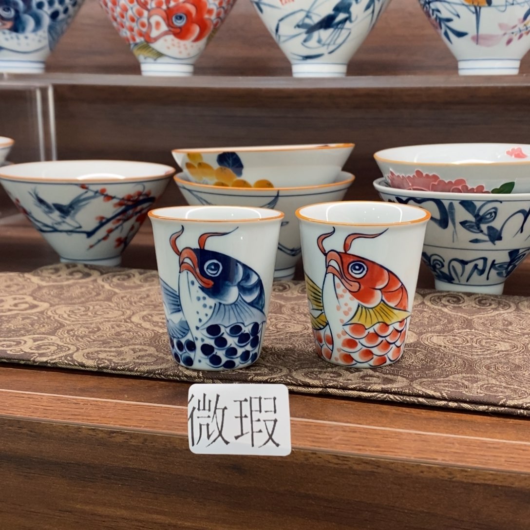 釉下彩老陶泥手工绘制