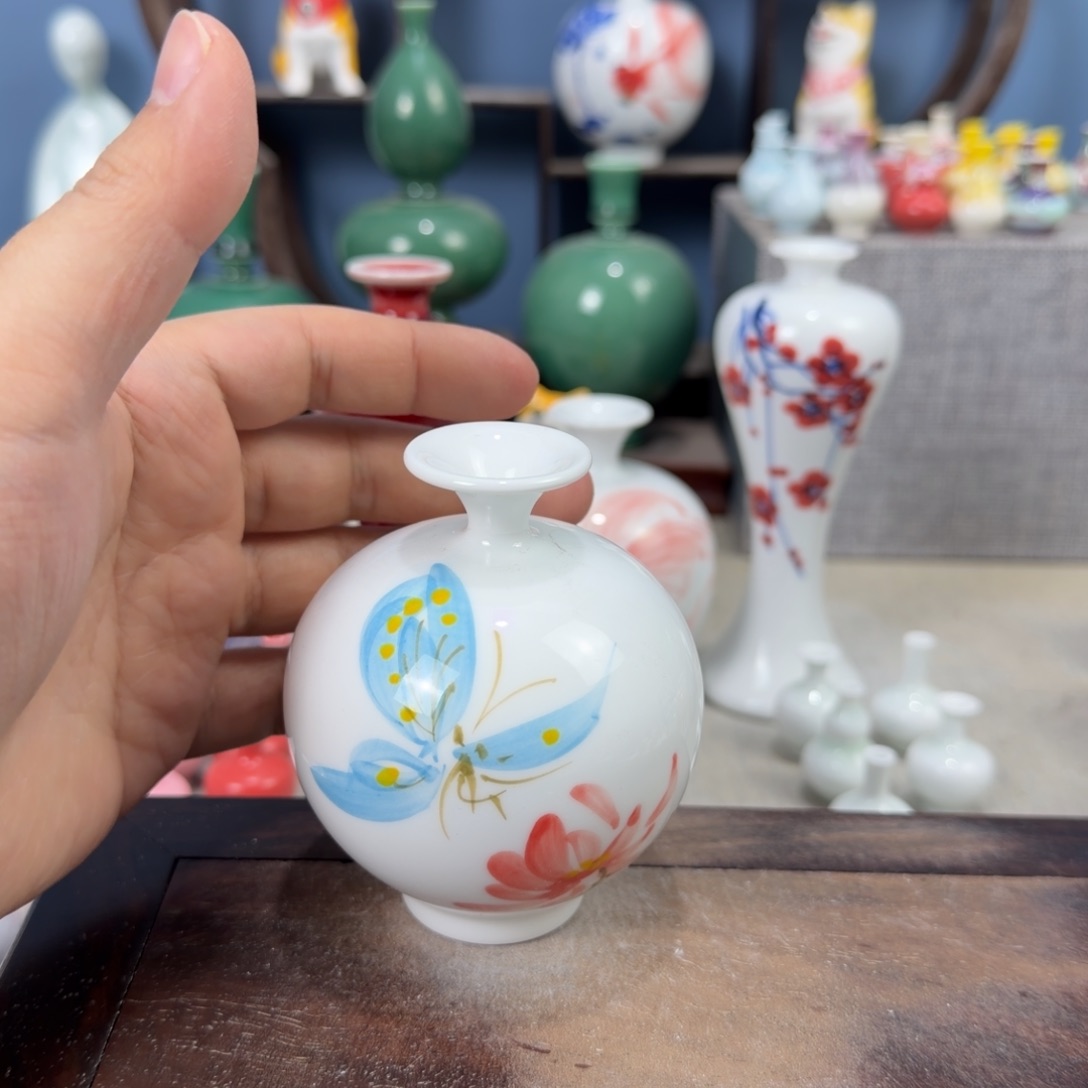 陶瓷手工小花器摆件