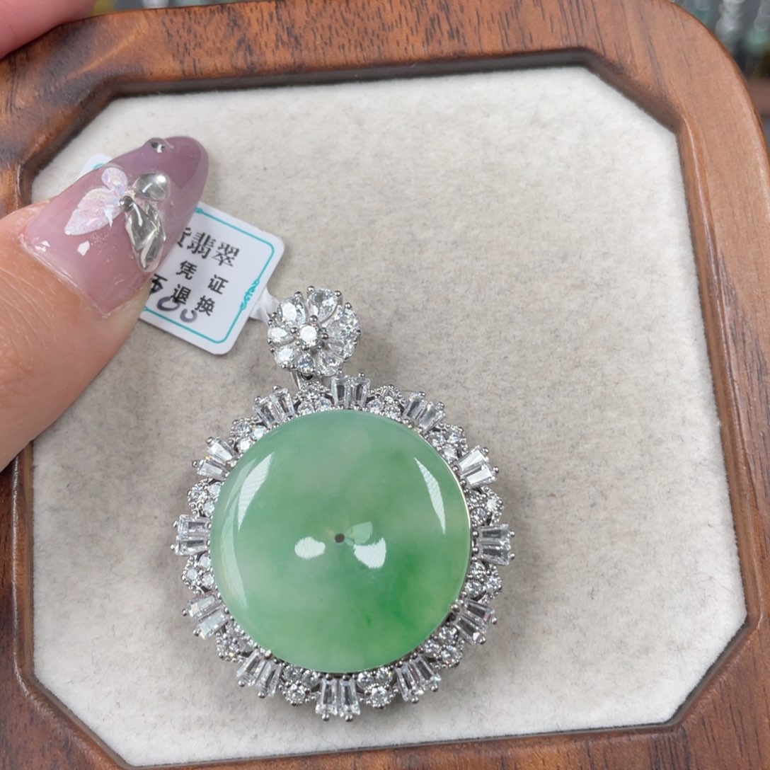 翡翠颈饰银S925镶嵌54888