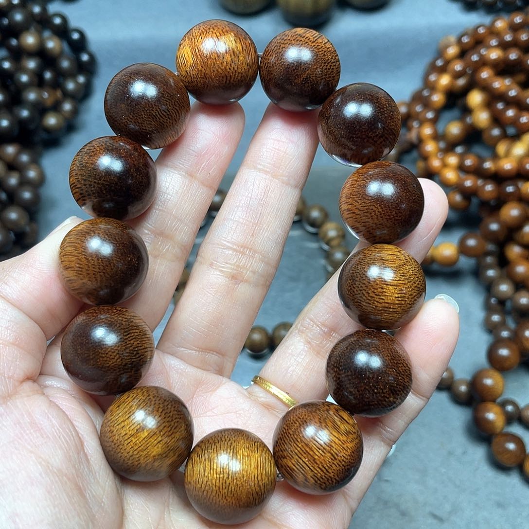 沉香手串夜***檬富森红土瘤疤1.8