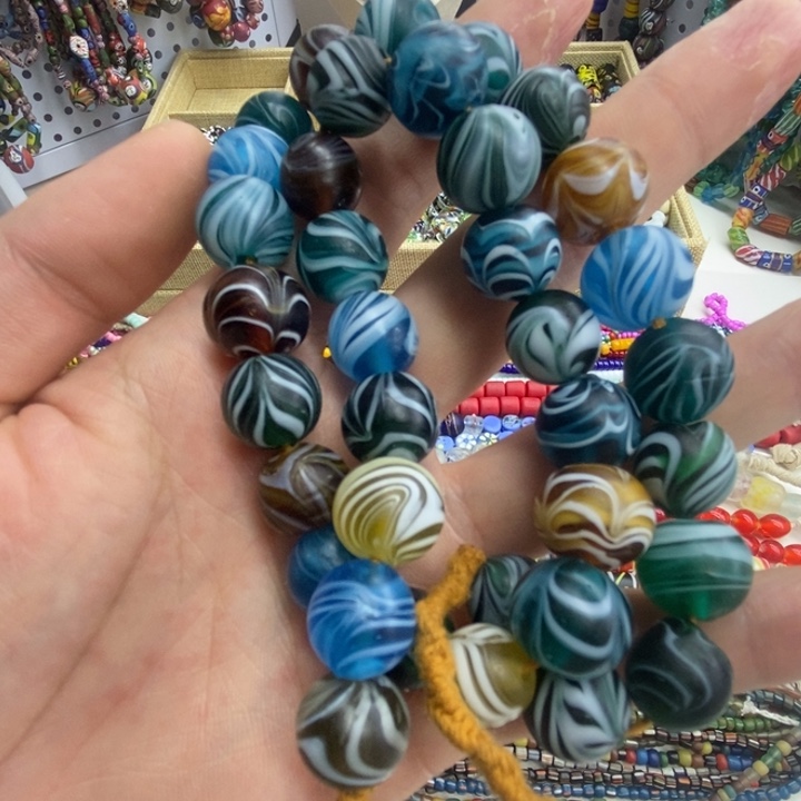 琉璃颈饰尼泊尔凤尾 