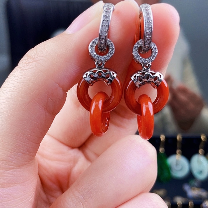 翡翠耳饰未镶嵌饰品