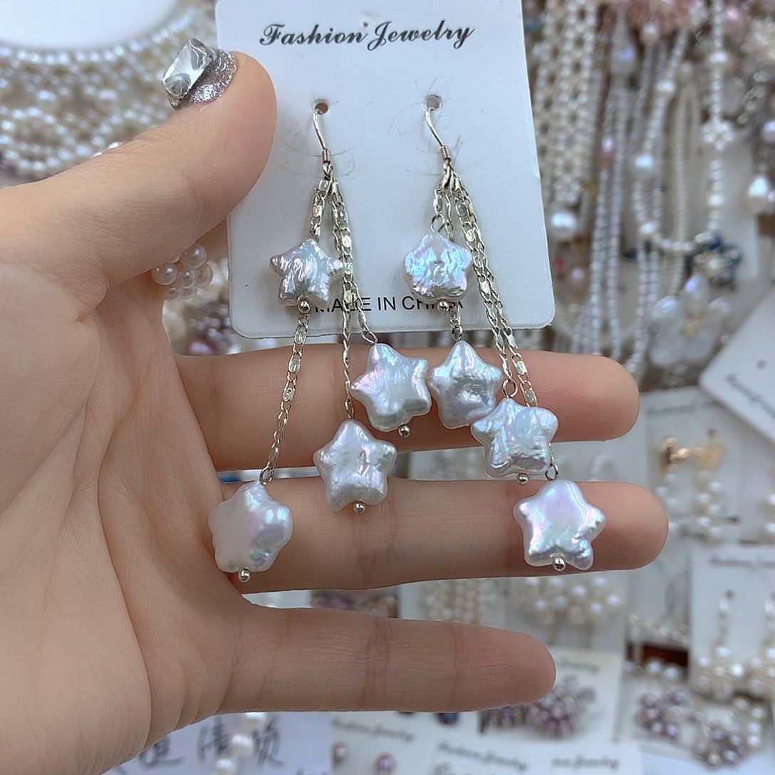 耳饰淡水珍珠银S925镶嵌