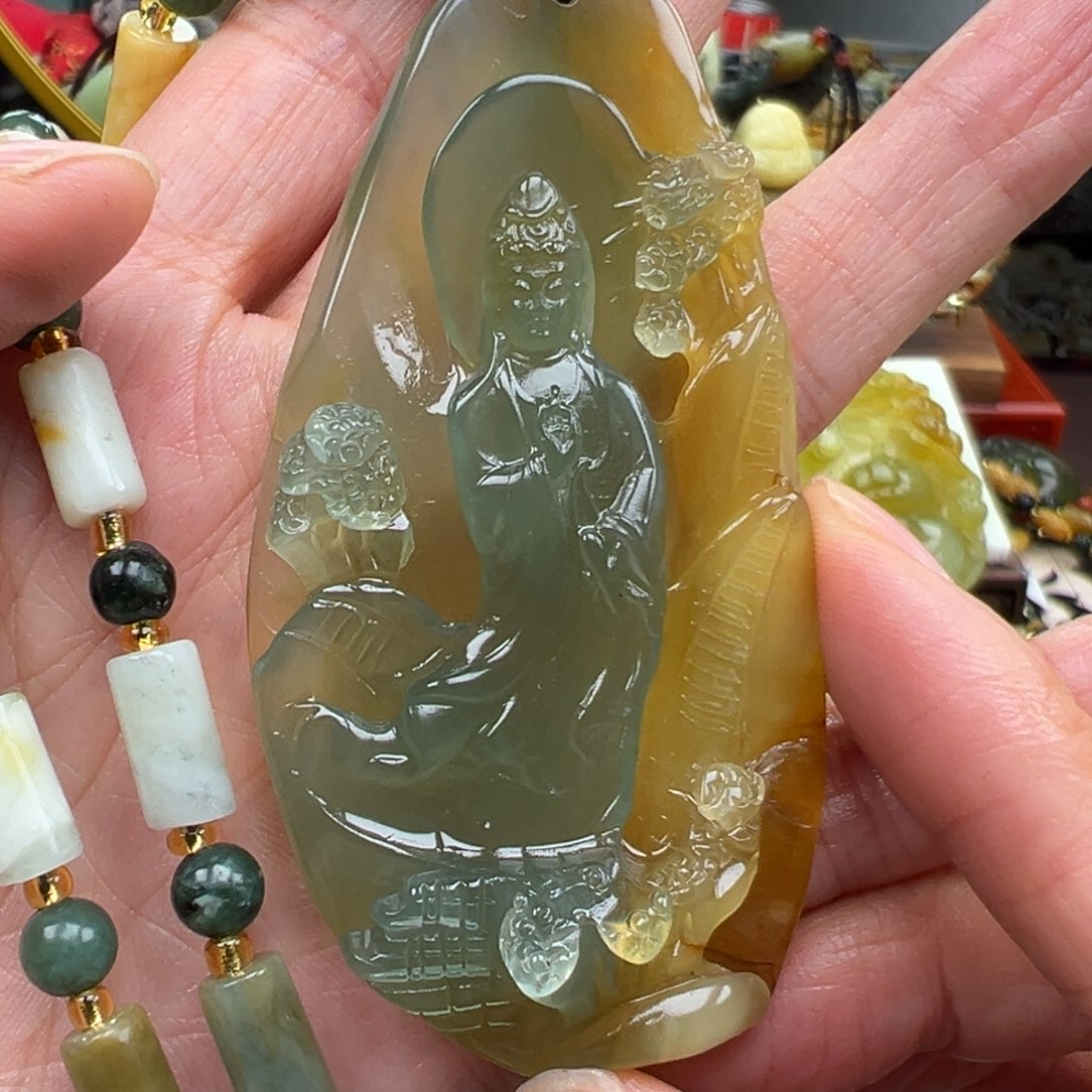 岫玉未镶嵌挂件挂件