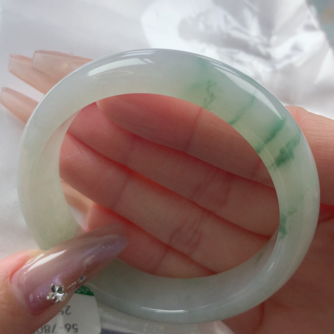 未镶嵌手镯翡翠缅甸天然翡翠A货56.3贵妃