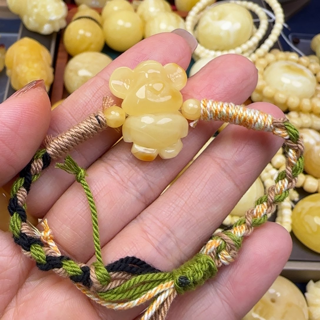 蜜蜡颈饰未镶嵌天然蜜蜡