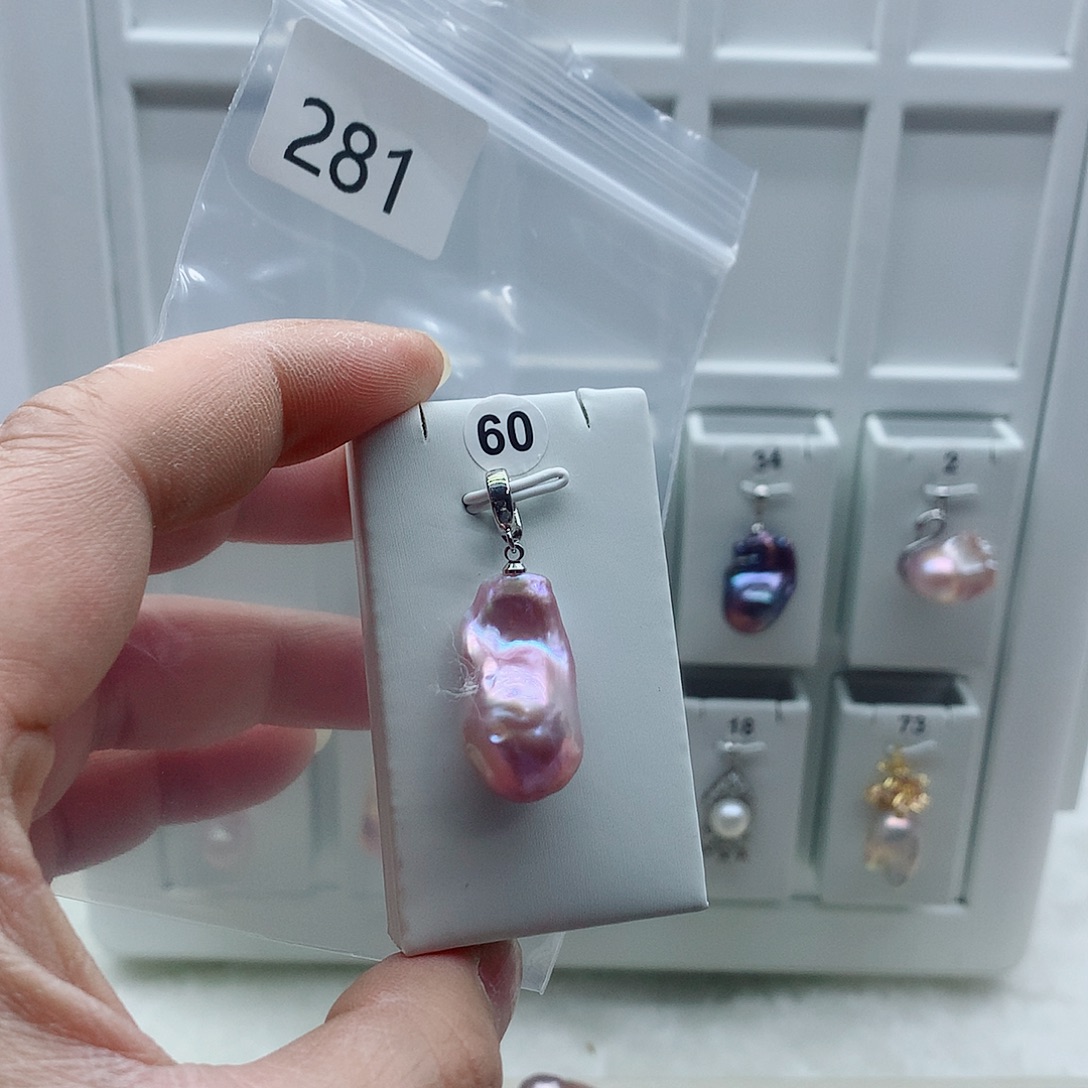 合金吊坠(不含链)淡水珍珠