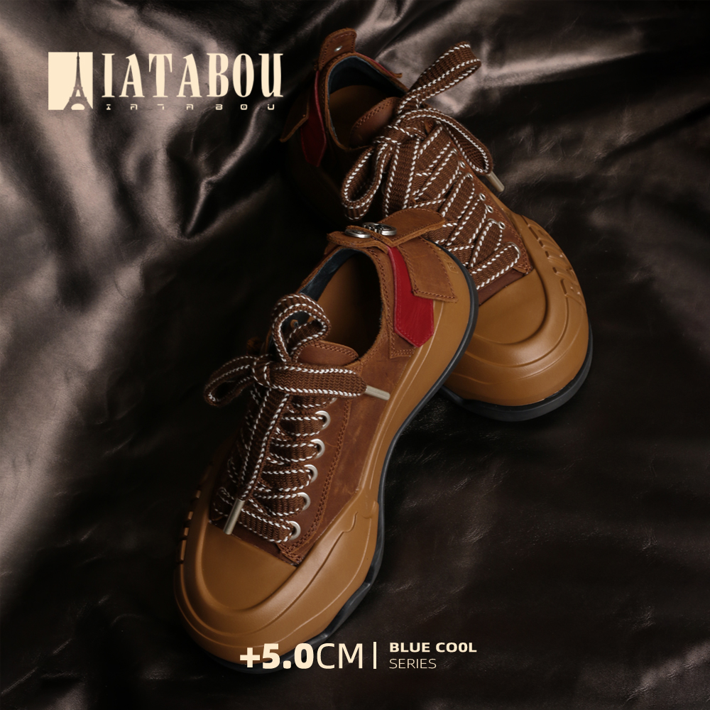 IATABOU【蓝调日记】系带真皮复古平底学院风女士休闲鞋TA356091