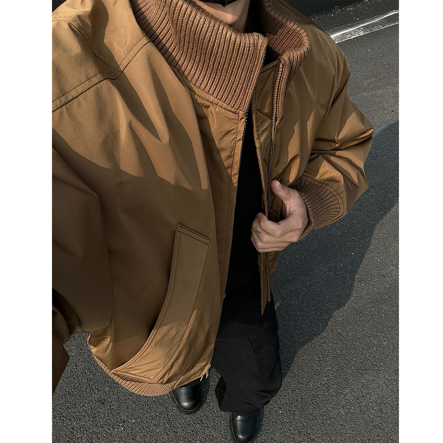 美式飞行夹克棉服男款秋冬季加厚保暖外套短款三防立领正肩棉衣服