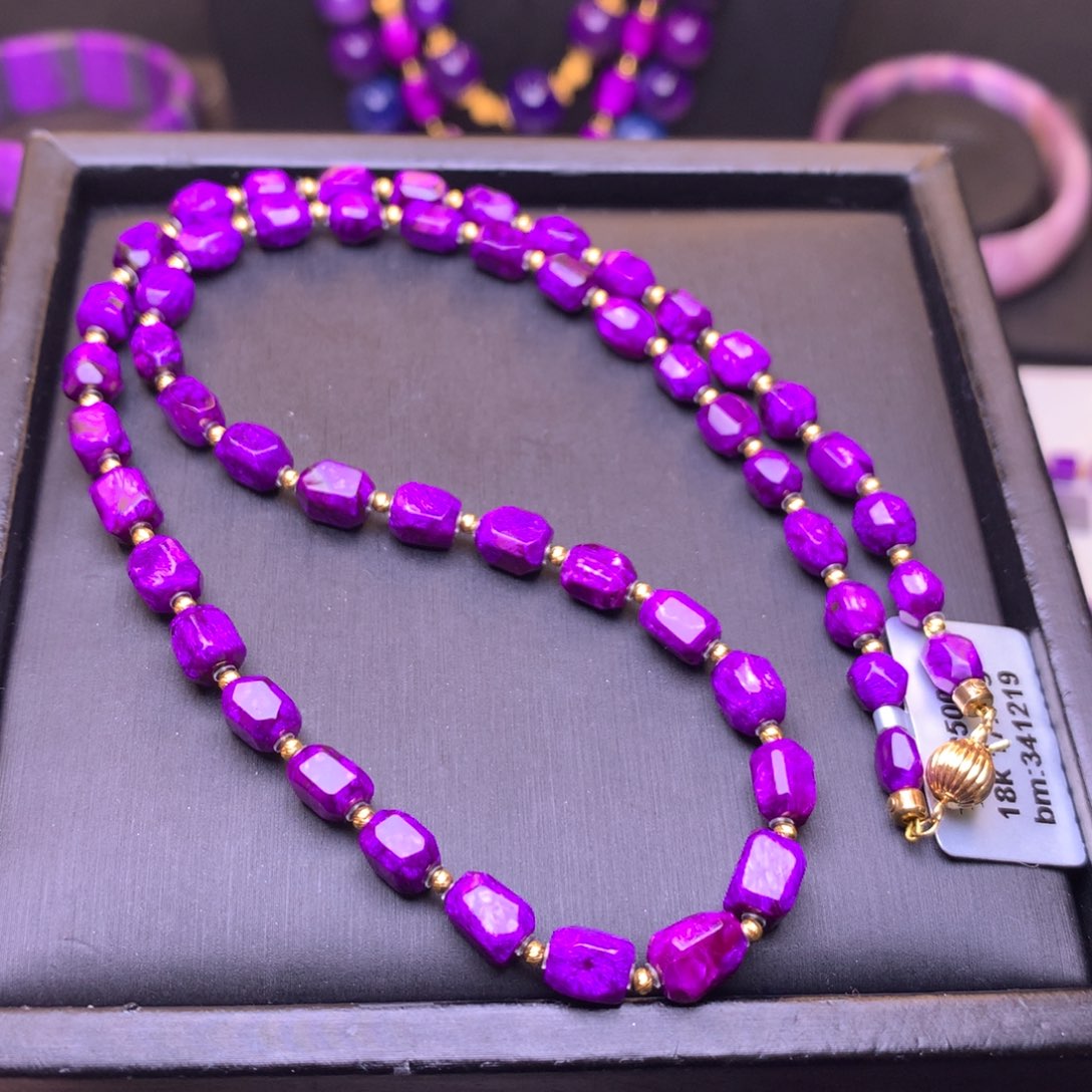 苏纪石（舒俱来）18K金镶嵌项链