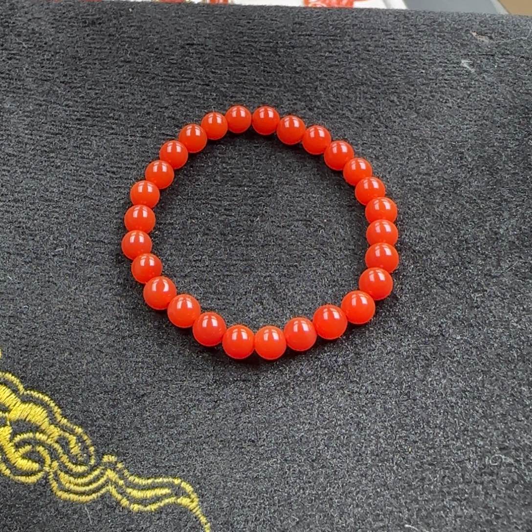 南红玛瑙未镶嵌7mm辣椒红