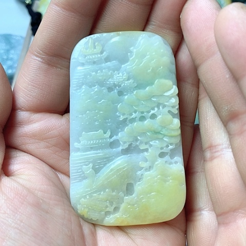 翡翠颈饰未镶嵌天然缅甸翡翠a货