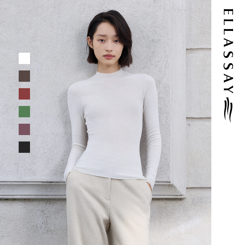 ELLASSAY歌力思2025秋季新款简约百搭打底针织衫女E366M093DX