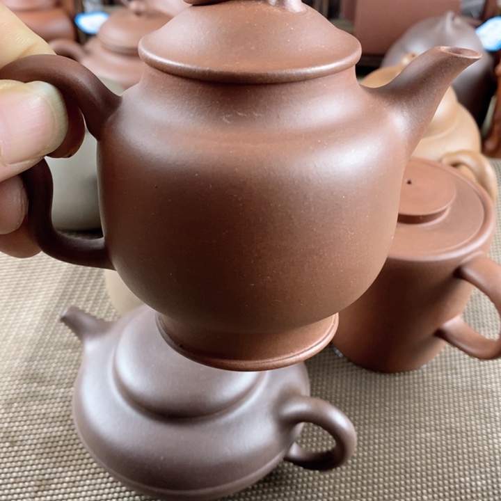 紫砂茶壶四号井紫泥