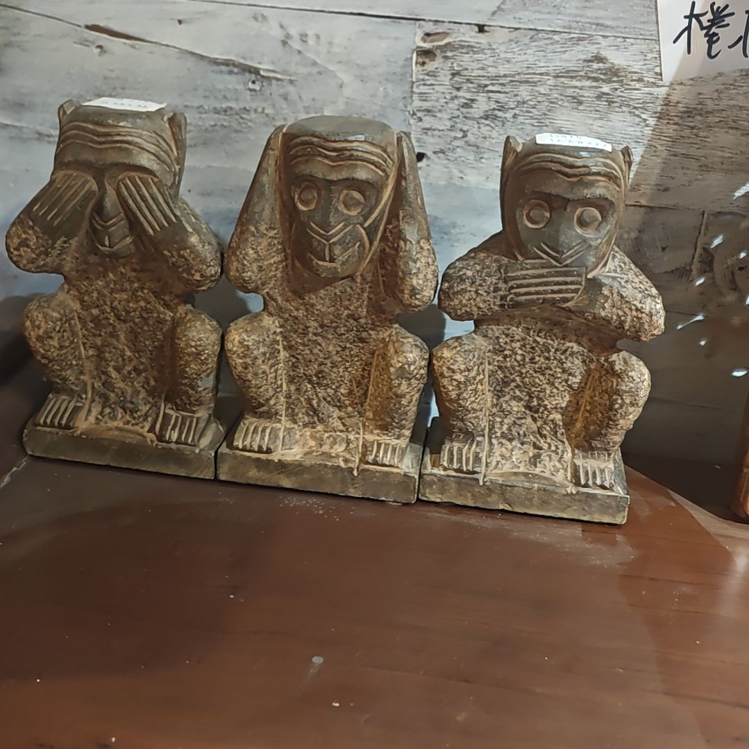 木（红木类）石猴子3只一套福利