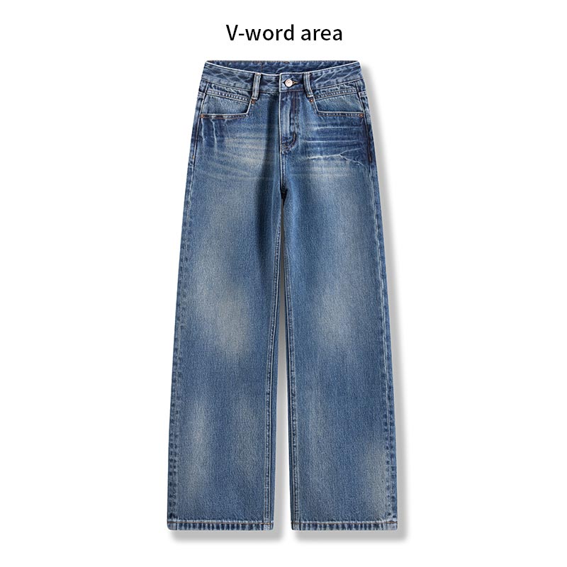 V-Word area • 进口软牛仔100棉百搭简约直筒牛仔裤51101