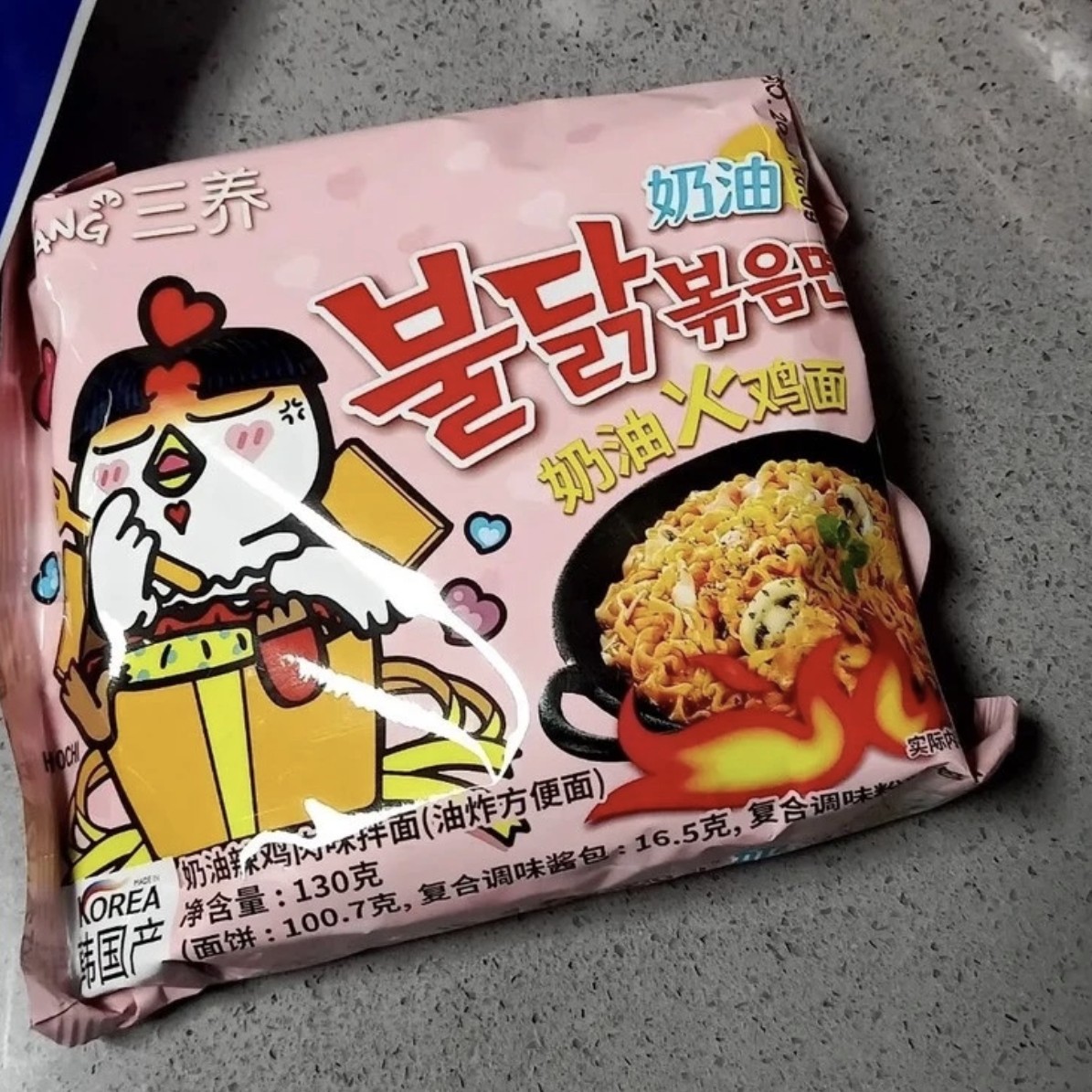 三养奶油辣鸡肉味拌面