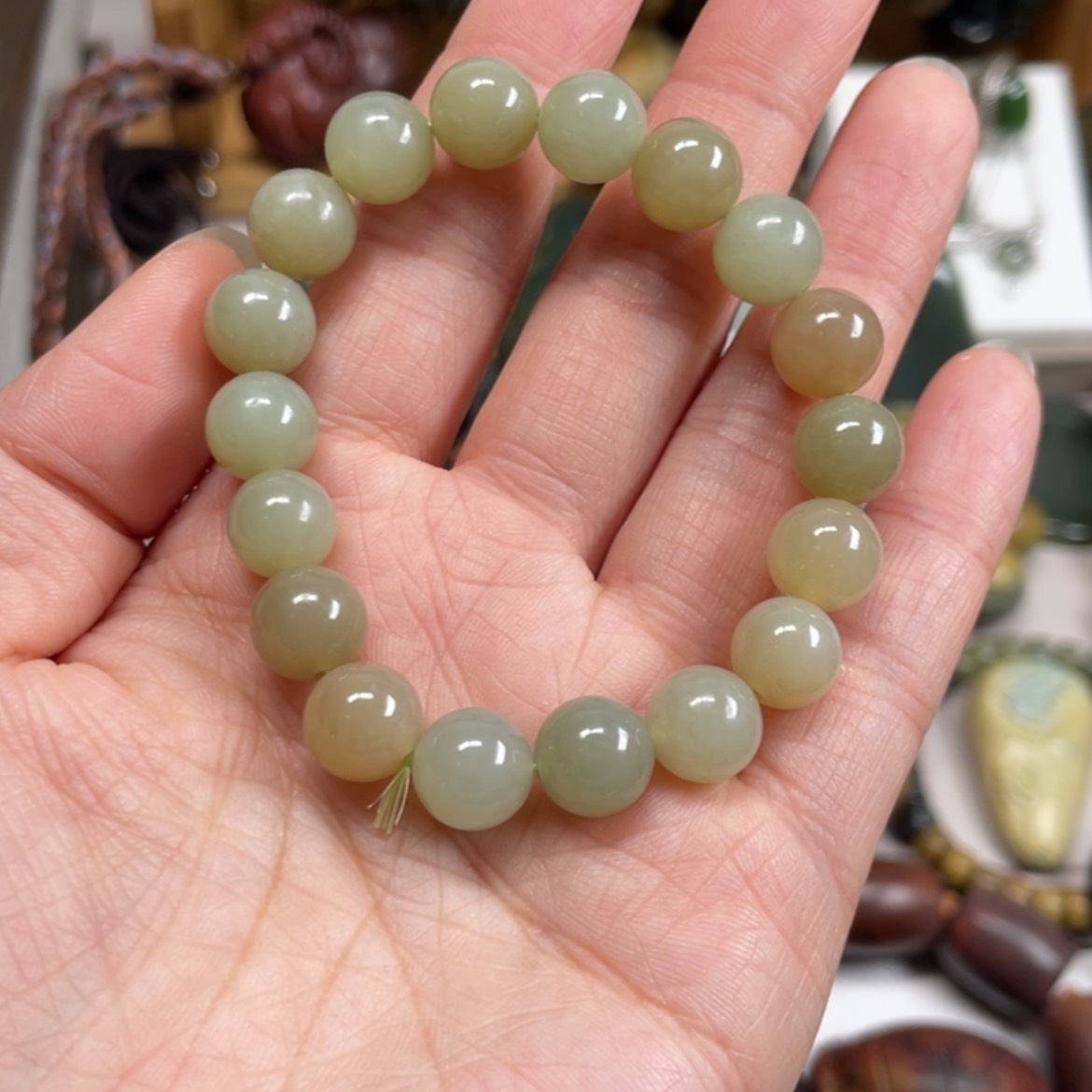 【闪购商品】岫岩老玉（透闪石质玉）手链未镶嵌