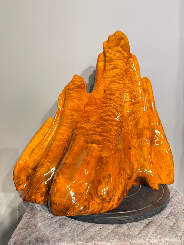随型爆满花纹雕刻老料风化自然摆件工艺品创意金丝楠木金山老物件