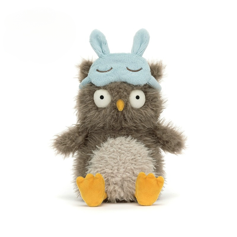 英国新款奥黛丽眼罩猫头鹰柔软毛绒玩具安抚玩偶公仔礼物