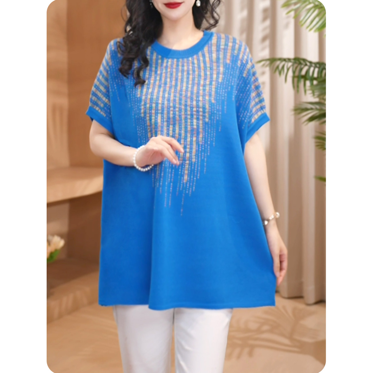 |TS2|蓝凌新品女士宽松小衫气质上衣时尚休闲女装2ZS0125572